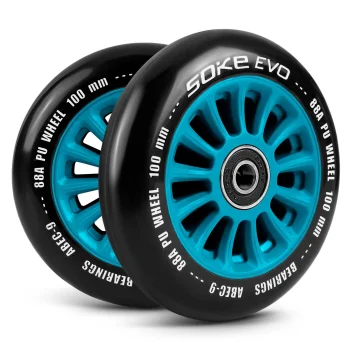 Soke Scooter Wheels 100 mm, 2 Pack, Blue