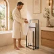 Modernhome Freestanding Towel Stand, 4 Tiers, Black