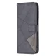 Apple iPhone 14 Pro 6.1\'\' Geometric Texture Wallet Stand Leather Phone Book Case Cover, Black