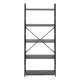 Modernhome CWJ6024144LG BLACK Wooden Shelf, 5 Shelves, Black