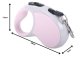 Automatic dog leash 5m, strong up to 15kg, with lock, pink