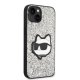 Karl Lagerfeld iPhone 14 Plus Case Glitter Choupette Silver