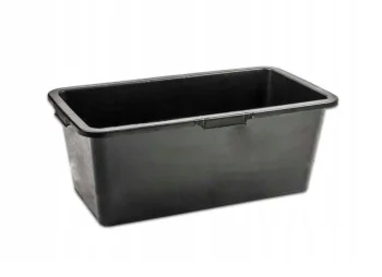 Rectangular plastic container 80 L, black