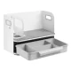 Ergo Office ER-440 Desk Organizer with Drawer, White