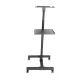 Maclean MC-207 Mobile Projector and Laptop Stand Trolley, Adjustable, Black