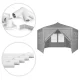 Garden Gazebo Event Pavilion with Windows MultiGarden 2x2x2 m, grey