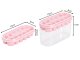 Silicone Ice Cube Tray with Container and Lid, 12 Cubes, Pink
