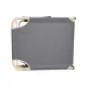 Folding Tourist Bed with Cushion, Grey