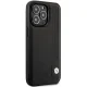 BMW iPhone 14 Pro Max Case Leather Blue Dots, Black