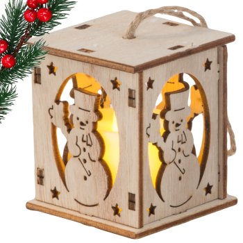 Wooden Lantern, Christmas Tree Decoration