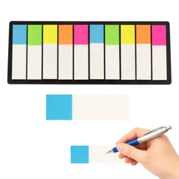 Sticky Index Tabs and Page Markers for Books, 5 Colors
