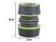 1/2 Inch Garden Hose Repair Connector DIVO Leak Proof Mender, Green Black