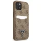 Guess 4G Triangle Logo Cardslot case for iPhone 13 mini - brown