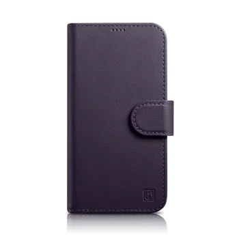 iCarer 2in1 Leather Flip Case for iPhone 14 Plus with RFID Protection, Dark Purple (WMI14220727-DP)