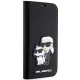 Karl Lagerfeld iPhone 14 Pro Wallet Case Saffiano Karl & Choupette, Black