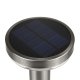 Maclean MCE465 C/M LED Solar Lamp with Sensor, 3 Modes, IP44, Matte Chrome