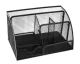 Iso Trade Desk Organizer, 6 Compartments, Black