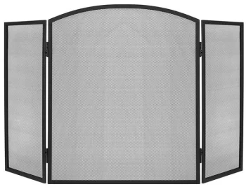 Kaminer PK013 Fireplace Screen, Black, 118 x 76 cm