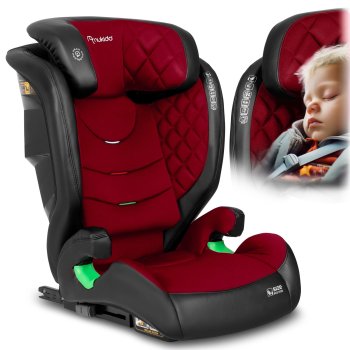 Nukido Louis ISOFIX Kids Car Seat 15-36 kg, Black-red