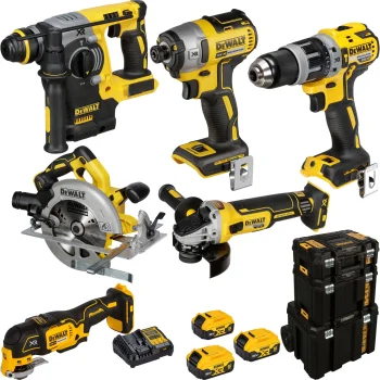 DeWalt DCK755P3T-QW 18V XR Cordless Tool Kit 3x 5.0 Ah