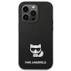 Karl Lagerfeld Silicone Choupette Body Case for iPhone 14 Pro, Black
