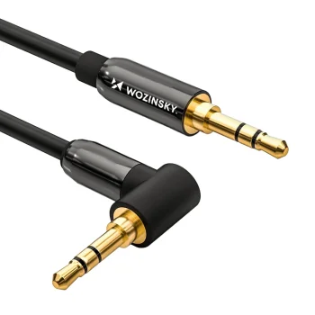 Wozinsky AUX Audio Cable Angled 3.5mm Mini Jack Male-Male 2m Black