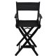 Folding Wooden Makeup Chair Beautylushh 25414, Professional Black Director’s Chair for Makeup Artists