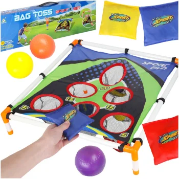 Target Throwing Game with Bean Bags and Balls