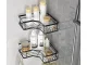 2x Corner Bathroom Shelves, Loft Style, Black