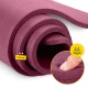 Thick NBR Exercise Mat for Fitness and Yoga 180 × 60 × 1.5 cm, Burgundy