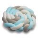 Ricokids Braided Cot Bumper 2m, Blue-Grey