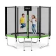 4Fizjo CLASSIC 252 cm (8FT) Garden Trampoline with Safety Net and Ladder, Green/Black