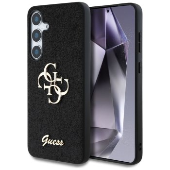 Guess Fixed Glitter Big 4G Metal Logo Case for Samsung Galaxy S25+ Black