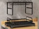 2-Tier Dish Drying Rack with Drainboard for Kitchen Counter Plates and Utensils, Black