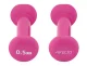 4Fizjo Vinyl-Metal Dumbbells for Fitness 2 x 0.5kg Rose