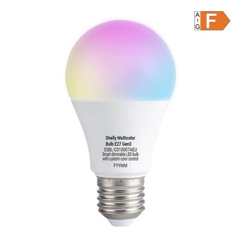 Умная светодиодная лампа Shelly Multicolor E27 Gen3