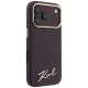 Karl Lagerfeld Saffiano Small Script Metal Logo MagSafe Case iPhone 17/18 Pro Max Burgundy