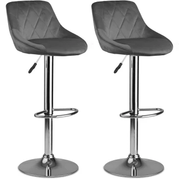 Sofotel Nerra Bar Stools with Backrest, Set of 2, Grey