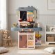 Multistore Kids Play Kitchen with Sound, LED, Steam and Water, 55 Elements