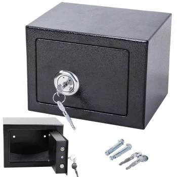 Home Safe with Key Lock, Black