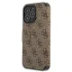 Guess 4G Big Metal Logo Folio Case for iPhone 13 Pro Max, Brown