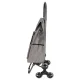 6-Wheel Shopping Trolley Bag with Thermal Pocket 38L, Grey
