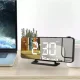 Izoxis 19576 LED Alarm Clock with Projector and Mirror, Black