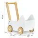 Wooden doll stroller and walker ECOTOYS, rubber wheels
