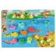 Montessori bee magnet wooden fishing game