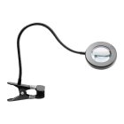 Adjustable Tabletop Clip-On Cosmetic LED USB Lamp with Magnifying Glass Reading Light