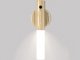 LED wall lamp with motion sensor, warm light, magnetic mount, light brown