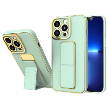 Dėklas iPhone 12 Pro su atlenkiama kojele, žalias