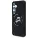 Karl Lagerfeld Silicone Double Heads And Circle MagSafe Case for Samsung Galaxy S25+, Black