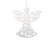 Christmas Tree Ornaments Glitter Angels, 3 pcs, White